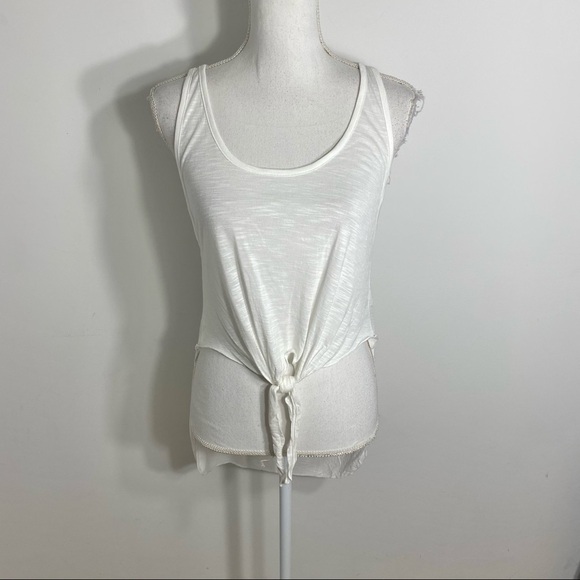 LF White Crop Top NWT Small High Low Women’s Tank Sleeveless - Picture 2 of 9